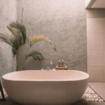 Eco-resort Luxury - white ceramic bathtub