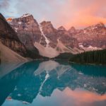 Moraine Lake - mountain reflection on body of water