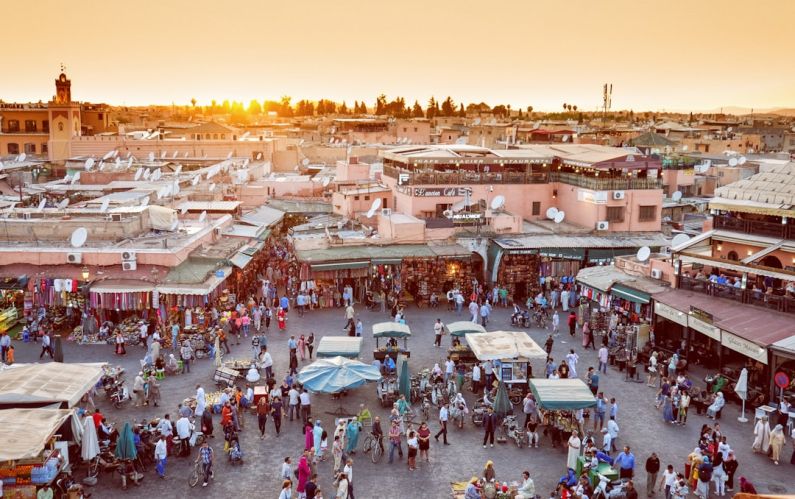 Marrakech Market - people walking on street during daytime