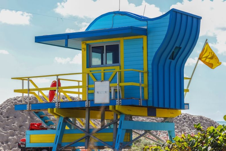 Safe Destinations - blue and white wooden house under blue sky during daytime