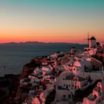Santorini Sunset - aerial view of assorted-color houses