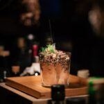 Tapas Bar - green plants inside clear glass plant pot