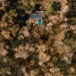 Caribbean Villa - blue and white house in the middle of forest